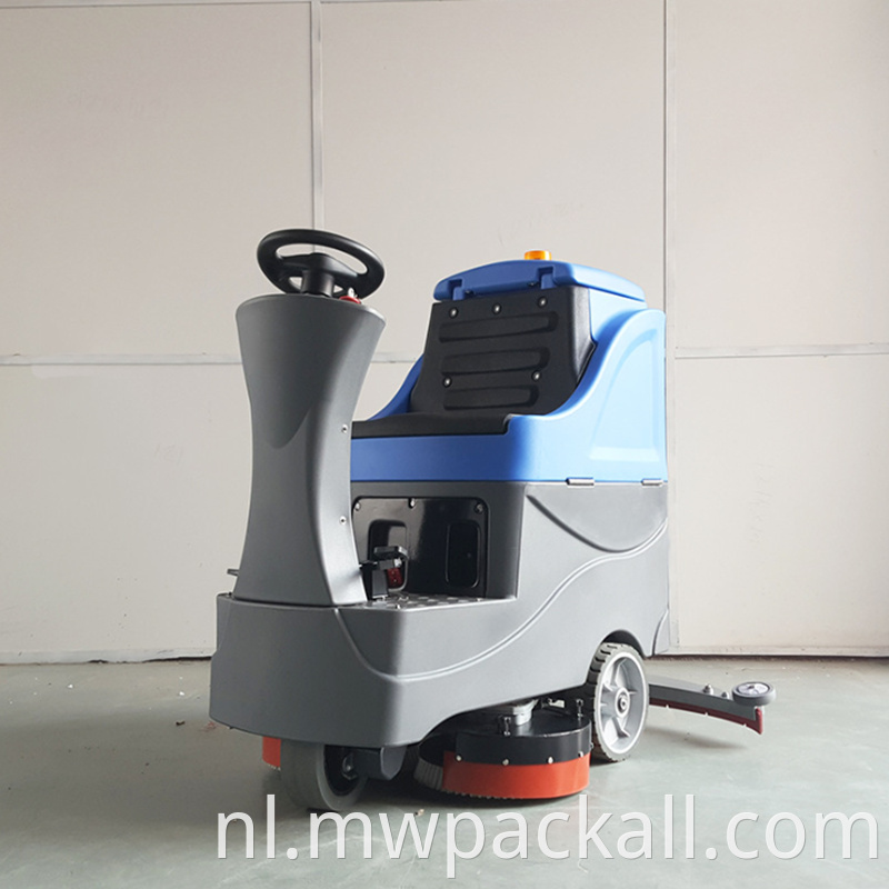 Dubbele schijf vloerreinigingsmachine myway merk met batterijvermogen